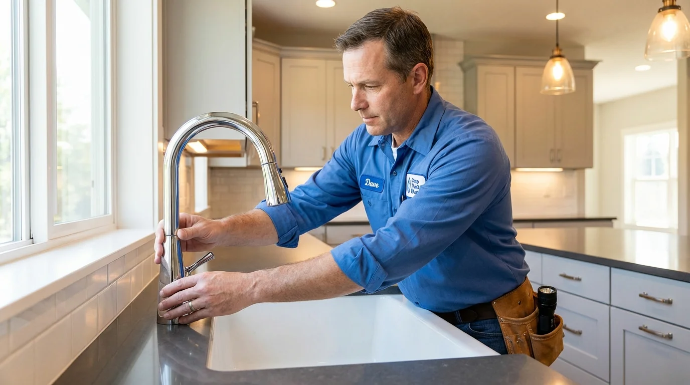 Kitchen faucet installation by Johns Plumbing LLC in Waurika